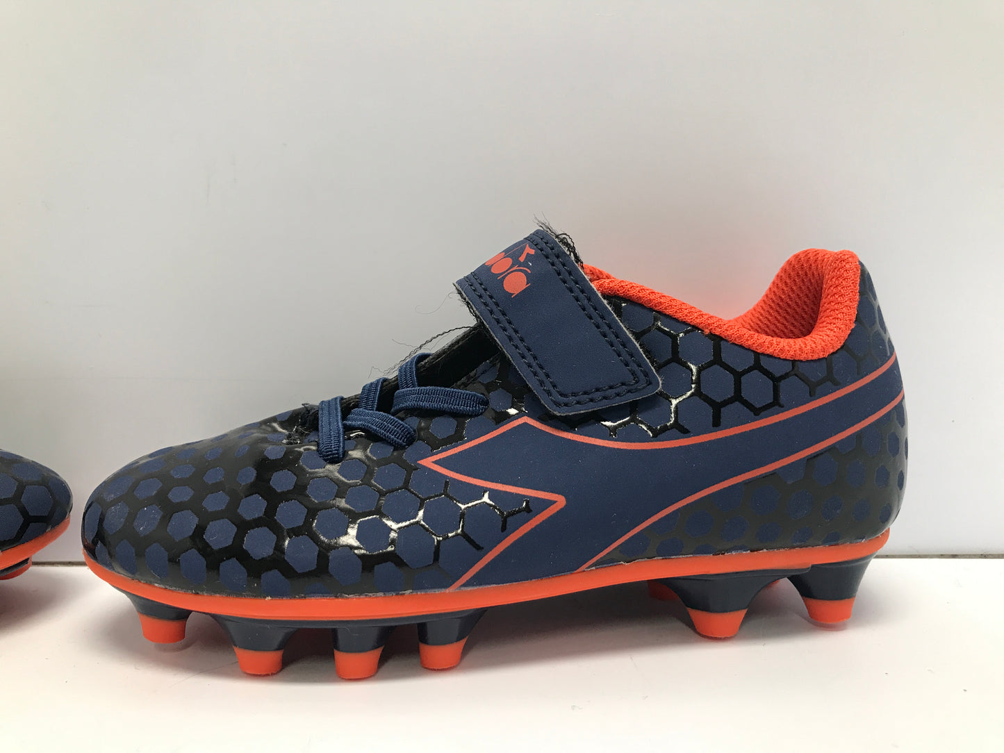 Soccer Shoes Cleats Child Size 11 Diadora Blue Orange