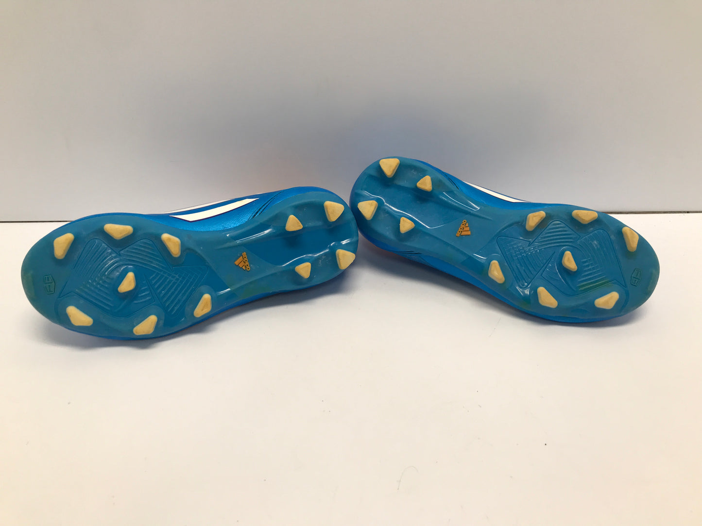 Soccer Shoes Cleats Child Size 12 Adidas Blue Tangerine Excellent