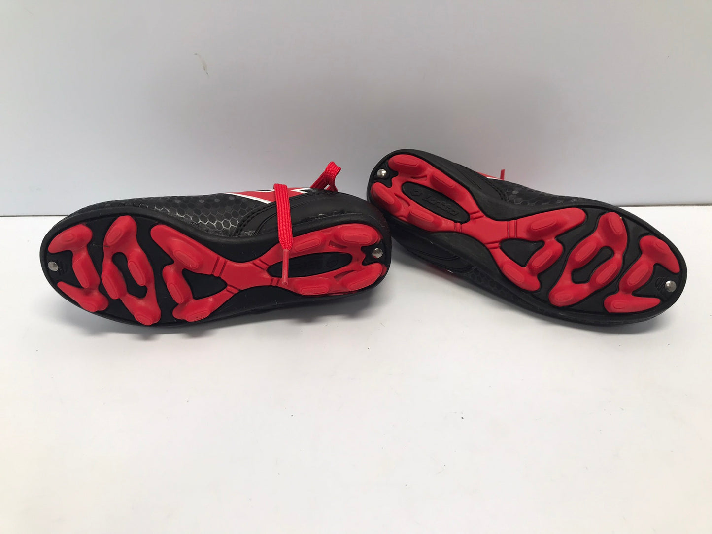 Soccer Shoes Cleats Child Size 12 Lotto Black Red Like New
