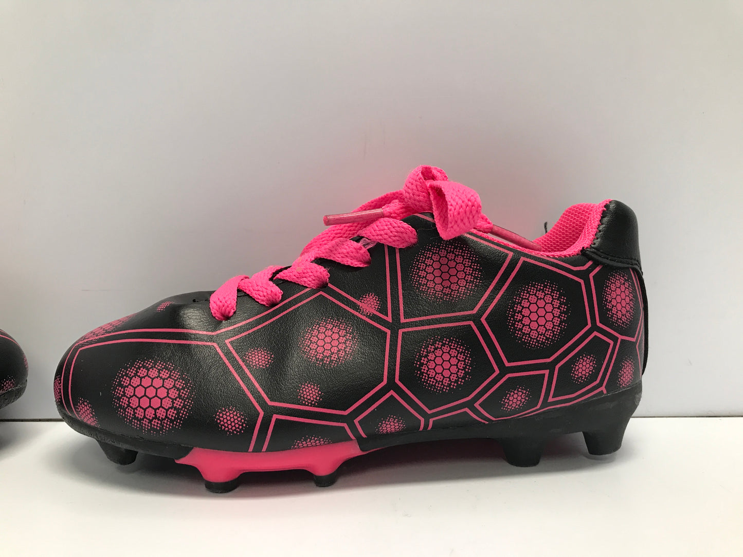 Soccer Shoes Cleats Child Size 12 Pink Black Excellent