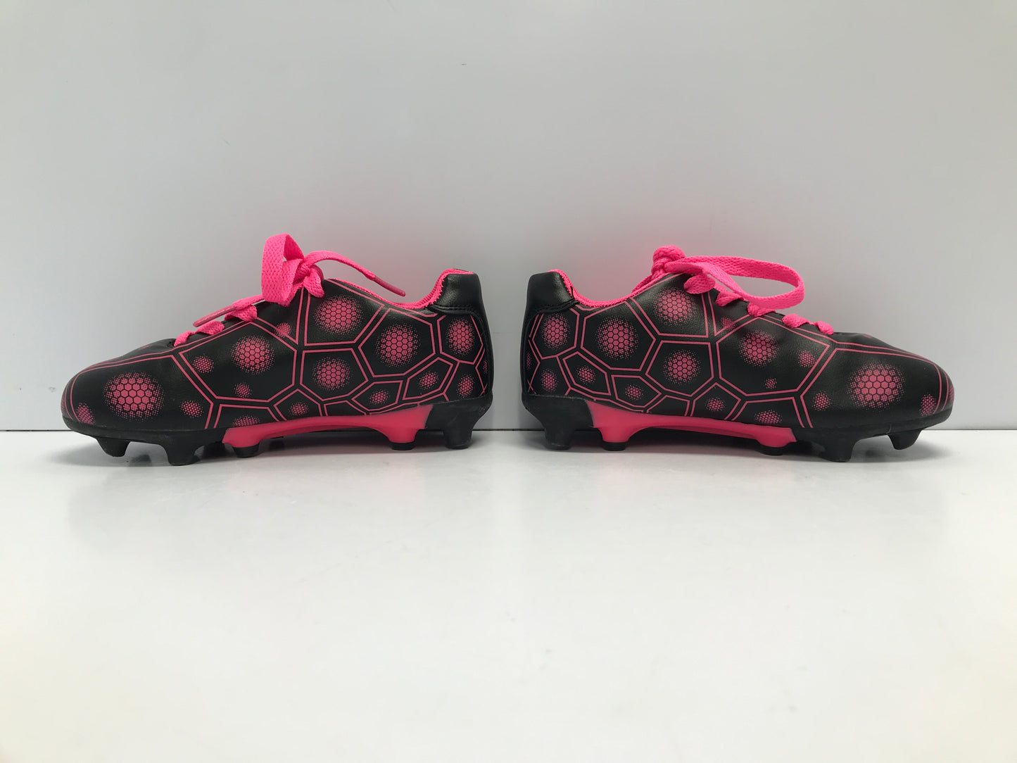 Soccer Shoes Cleats Child Size 12 Pink Black Excellent