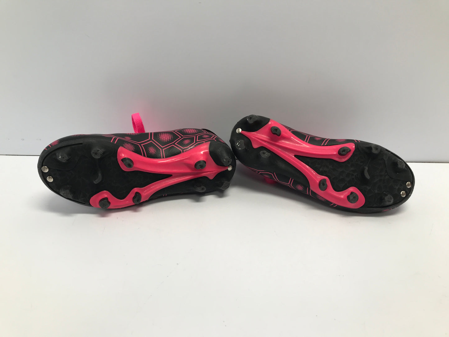 Soccer Shoes Cleats Child Size 12 Pink Black Excellent