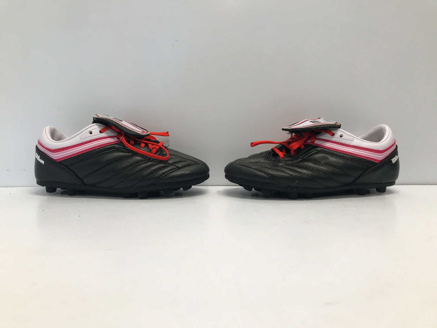Soccer Shoes Cleats Child Size 12 Wilson Toddler Black Pink Excellent