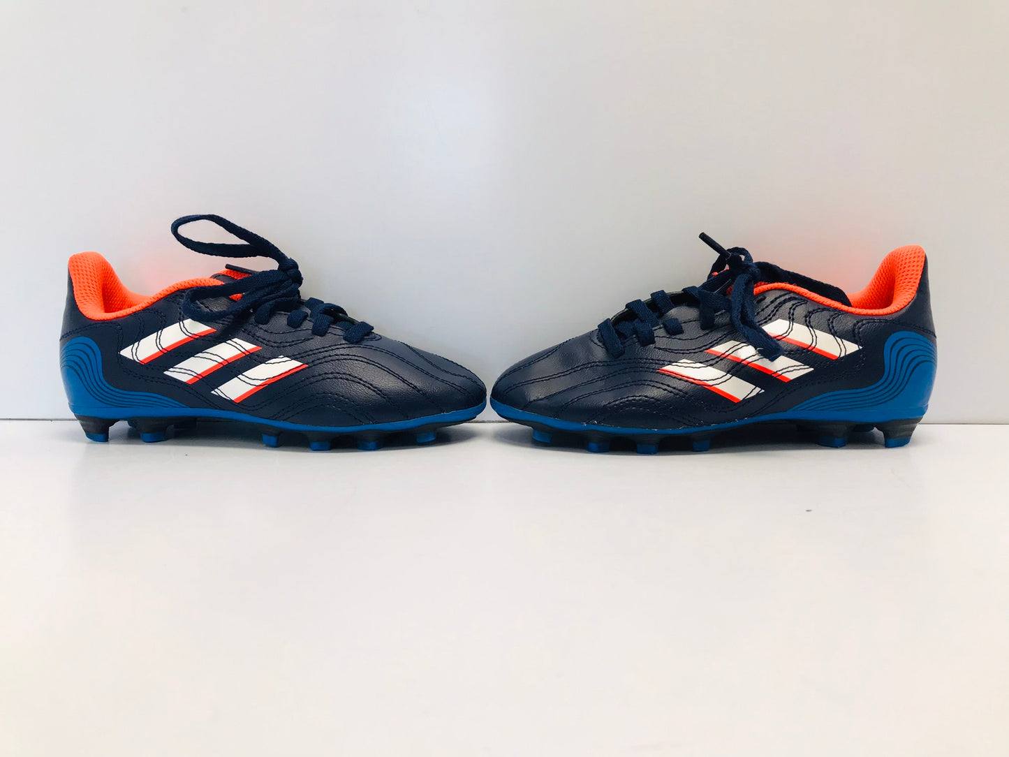 Soccer Shoes Cleats Child Size 13 Adidas Blue Tangerine Like New