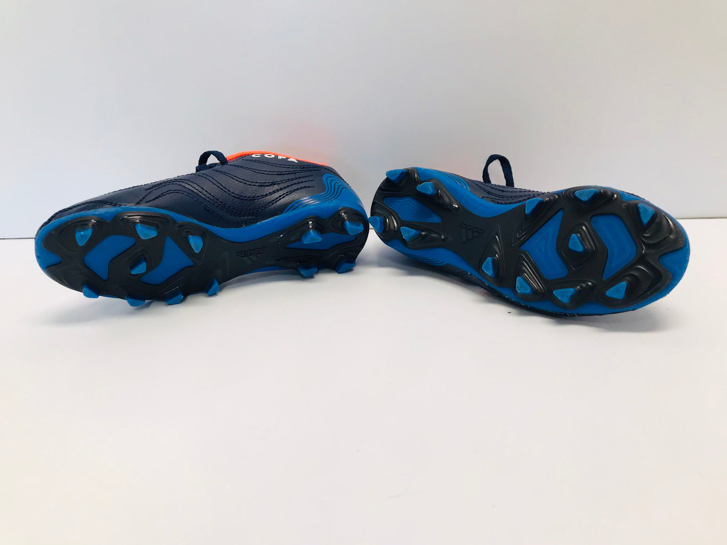 Soccer Shoes Cleats Child Size 13 Adidas Blue Tangerine Like New