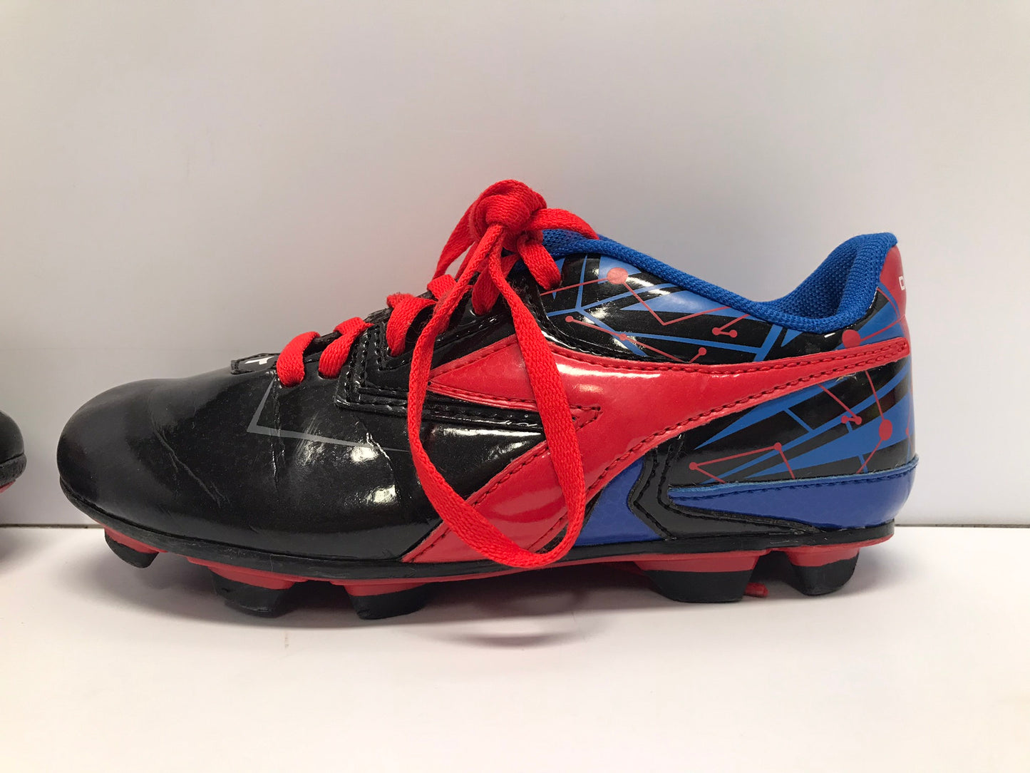 Soccer Shoes Cleats Child Size 13 Diadora Blue Red Black Excellent
