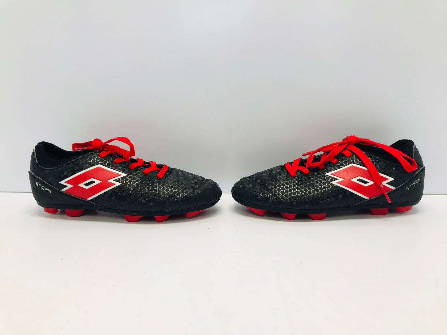 Soccer Shoes Cleats Child Size 1 Lotto Black Red