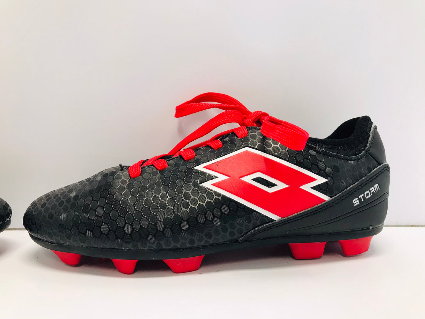 Soccer Shoes Cleats Child Size 1 Lotto Black Red Like New