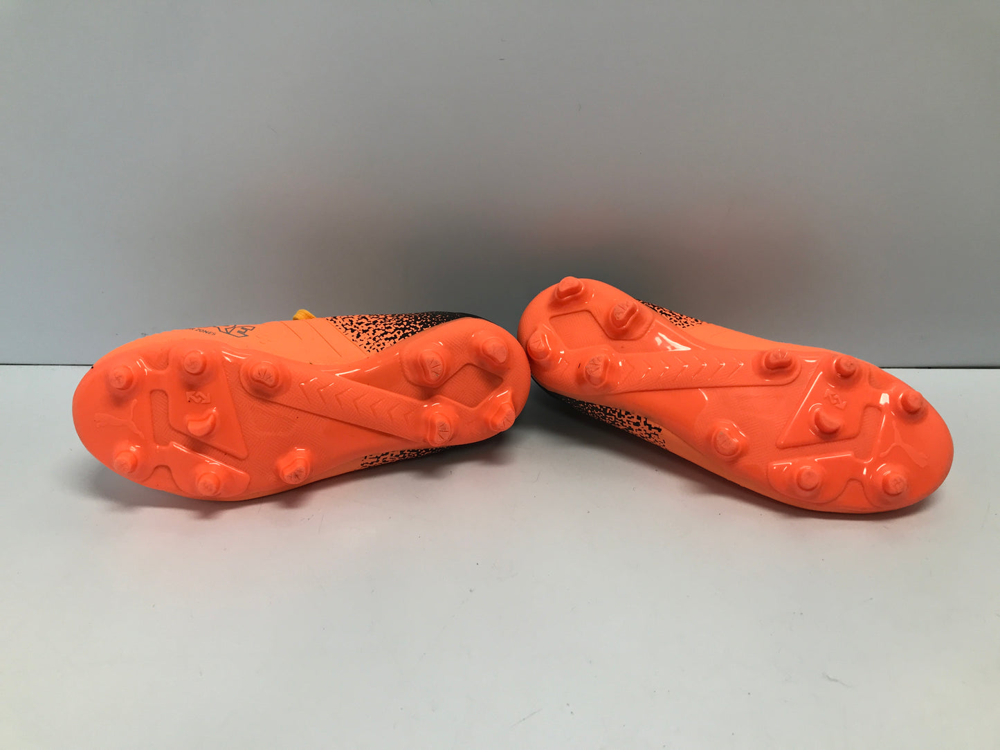 Soccer Shoes Cleats Child Size 1 Puma Future Tangerine Black Slipper Foot Like New