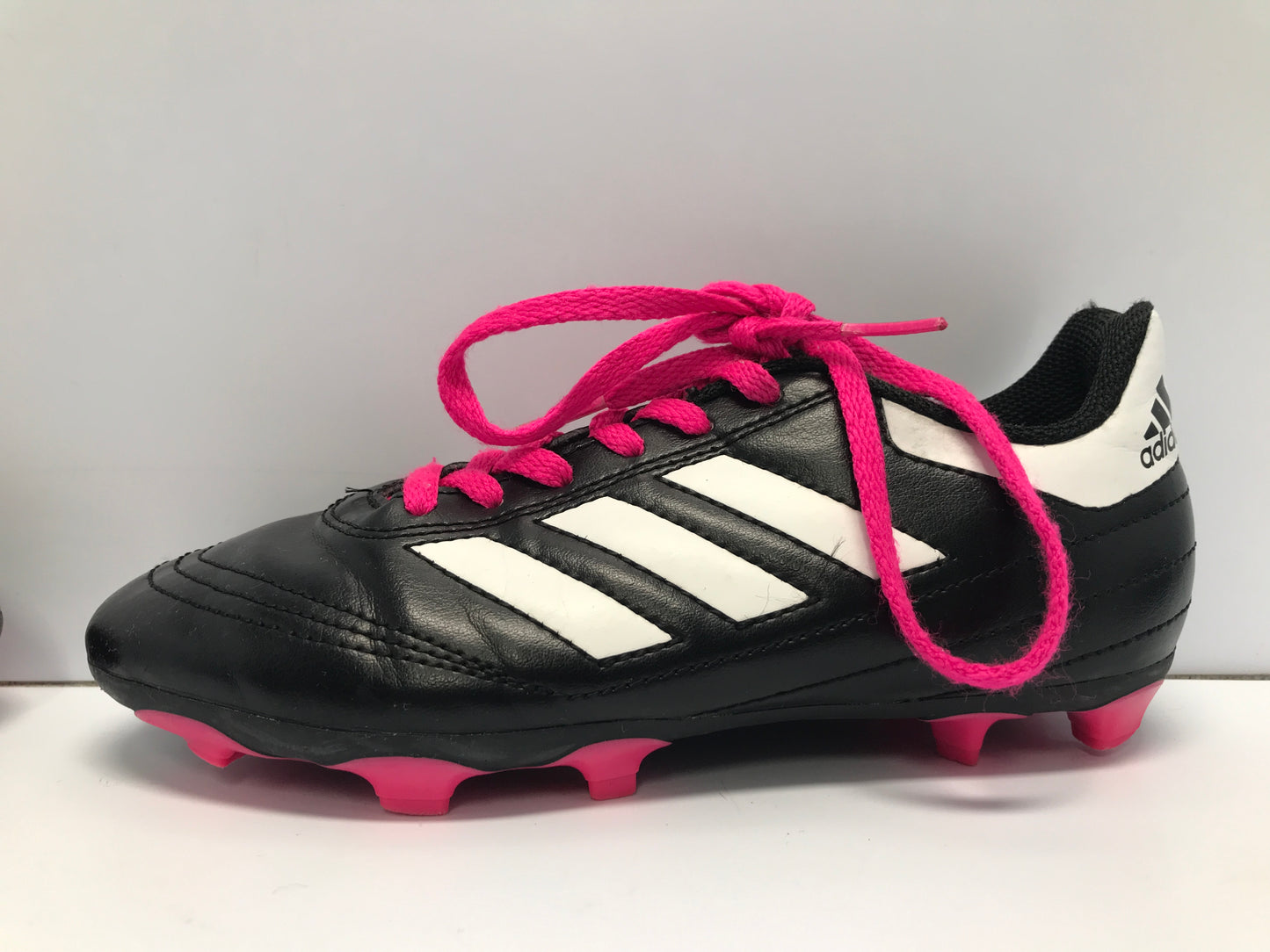 Soccer Shoes Cleats Child Size 2 Adidas Black Pink Excellent