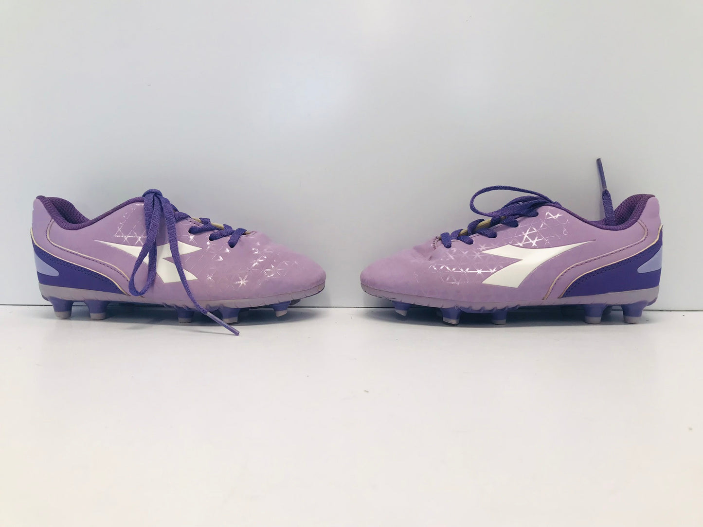 Soccer Shoes Cleats Child Size 2 Diadora Purple Excellent