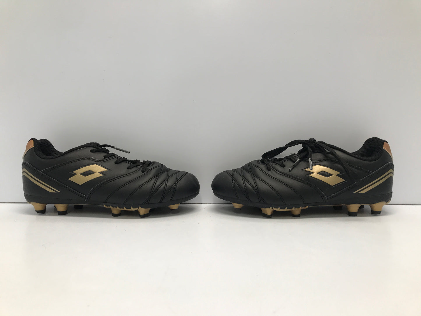 Soccer Shoes Cleats Child Size 2 Lotto Black Bronze Excellent