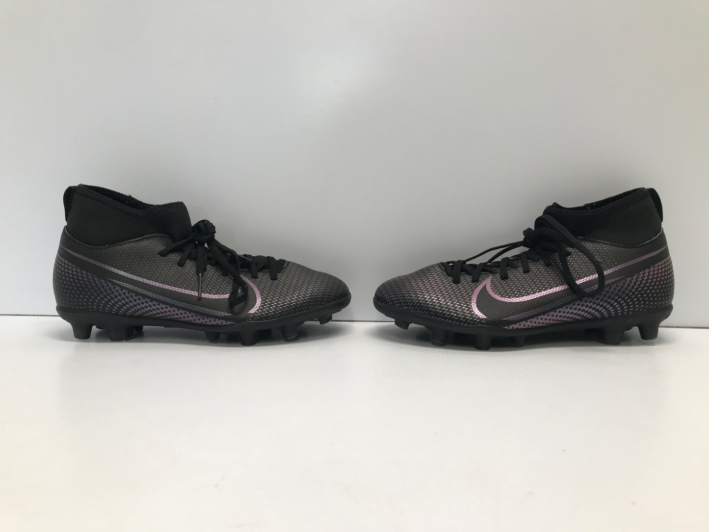 Soccer Shoes Cleats Child Size 2 Nike Zoom Slipper Foots Black Grey Excellent