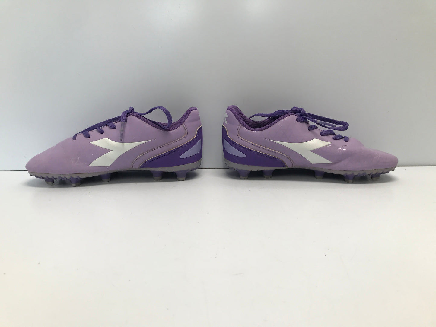 Soccer Shoes Cleats Child Size 4 Diadora Purple White