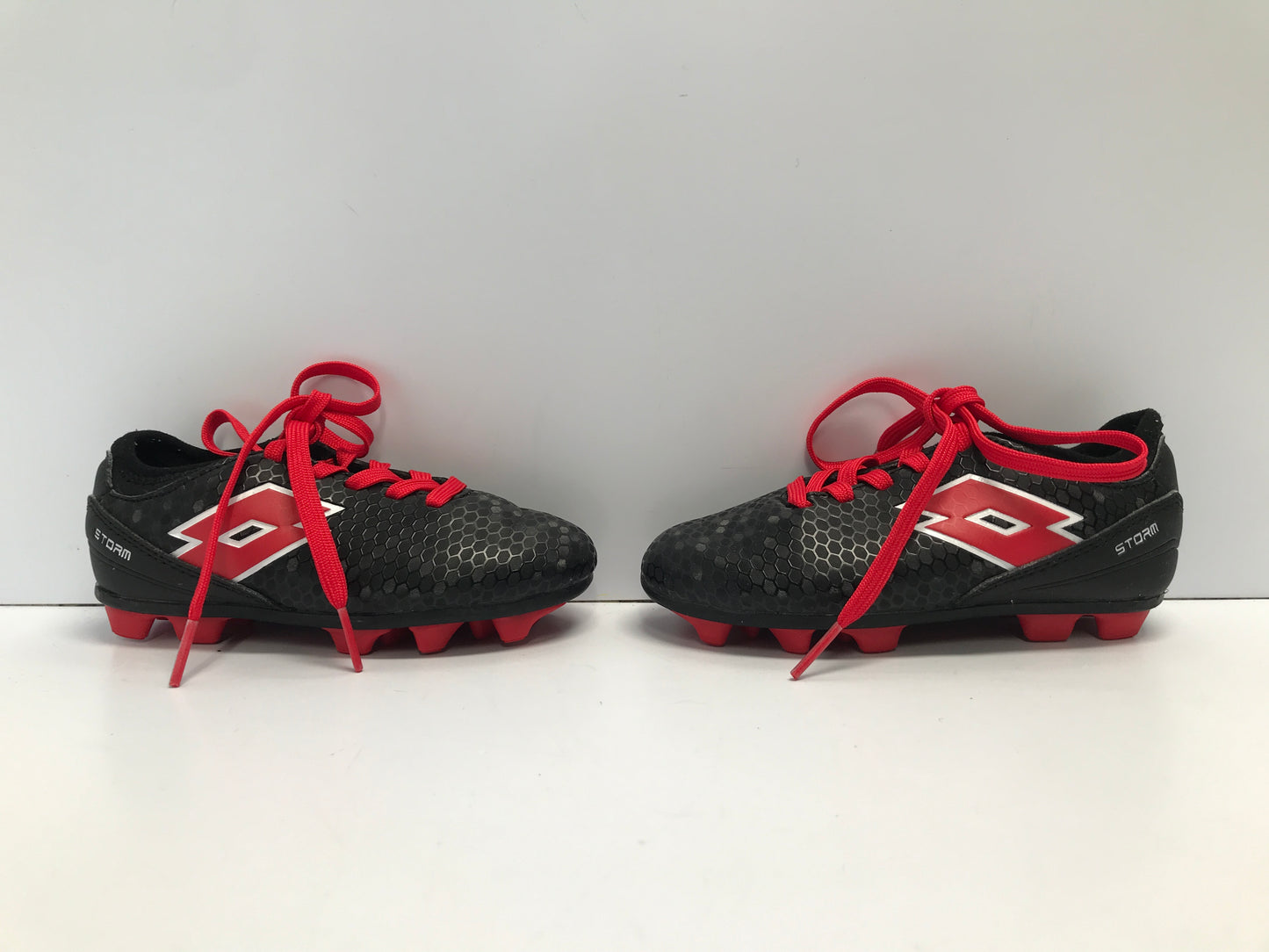 Soccer Shoes Cleats Child Size 9 Toddler Lotto Black Red Like New