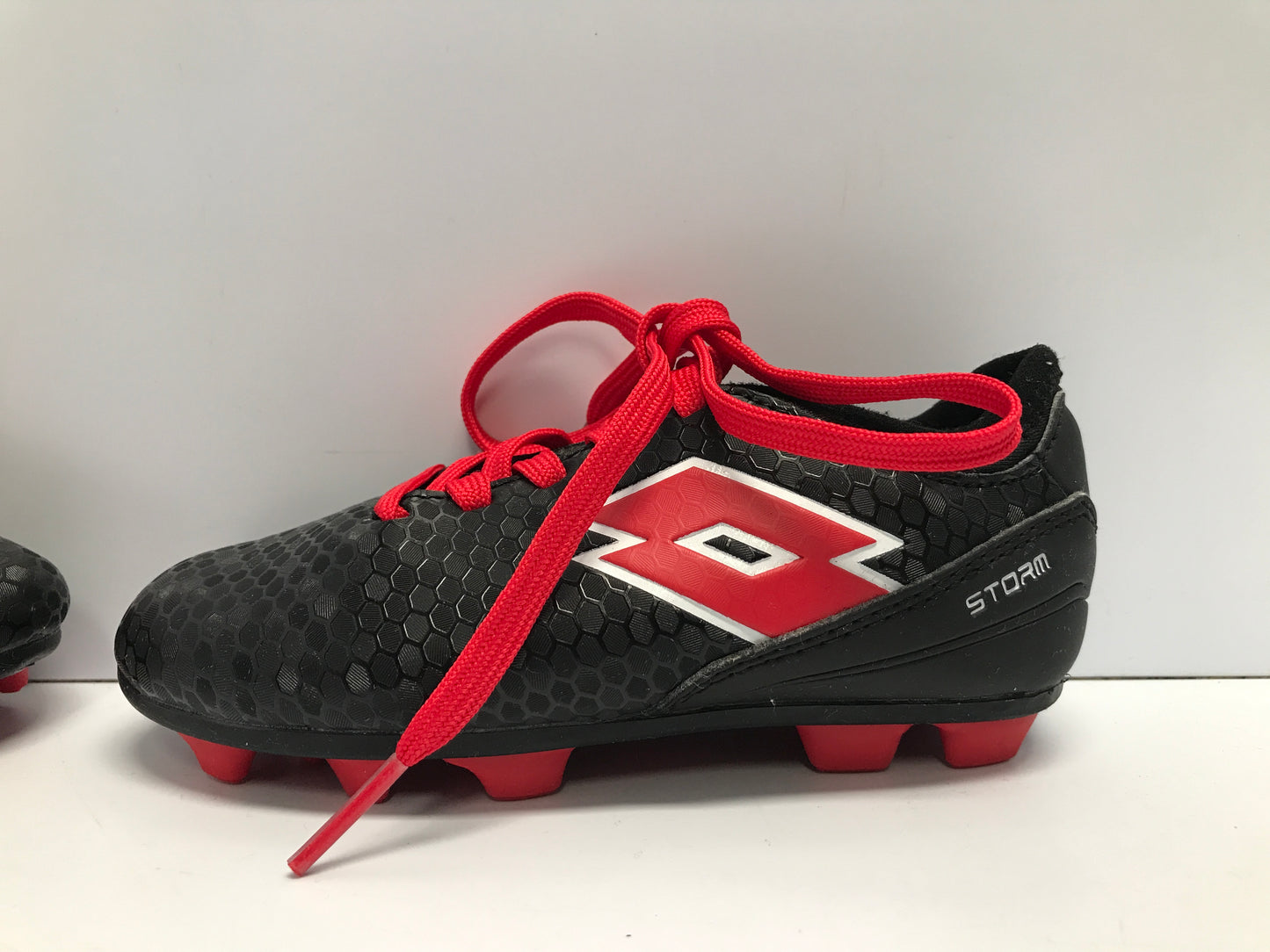 Soccer Shoes Cleats Child Size 9 Toddler Lotto Black Red Like New