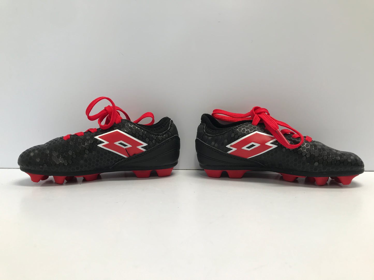 Soccer Shoes Cleats Child Size 9 Toddler Lotto Black Red Like New