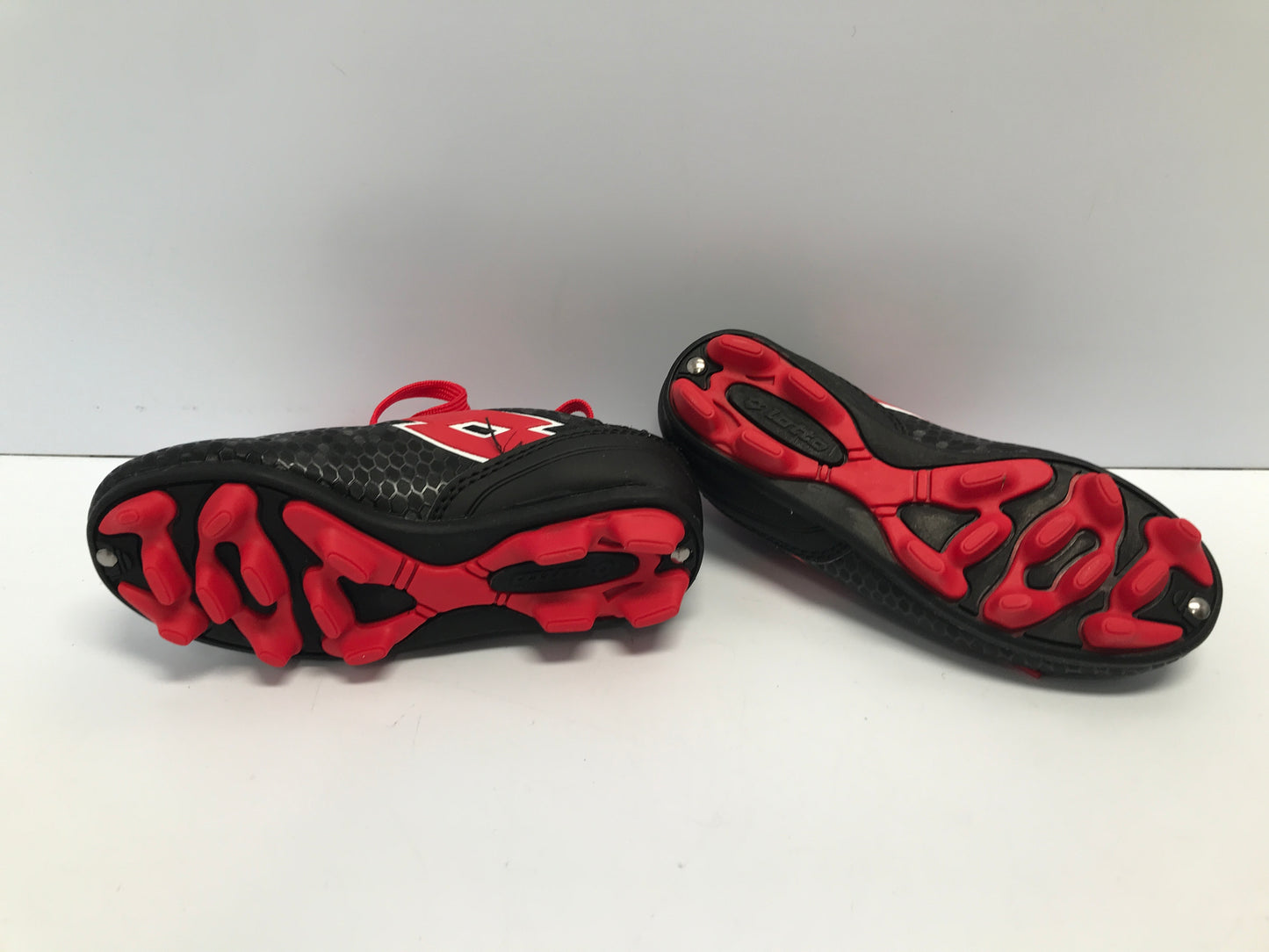 Soccer Shoes Cleats Child Size 9 Toddler Lotto Black Red Like New