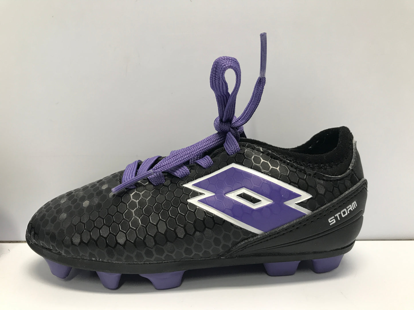 Soccer Shoes Cleats Child Toddler Size 8 Lotto Black Purple Like New