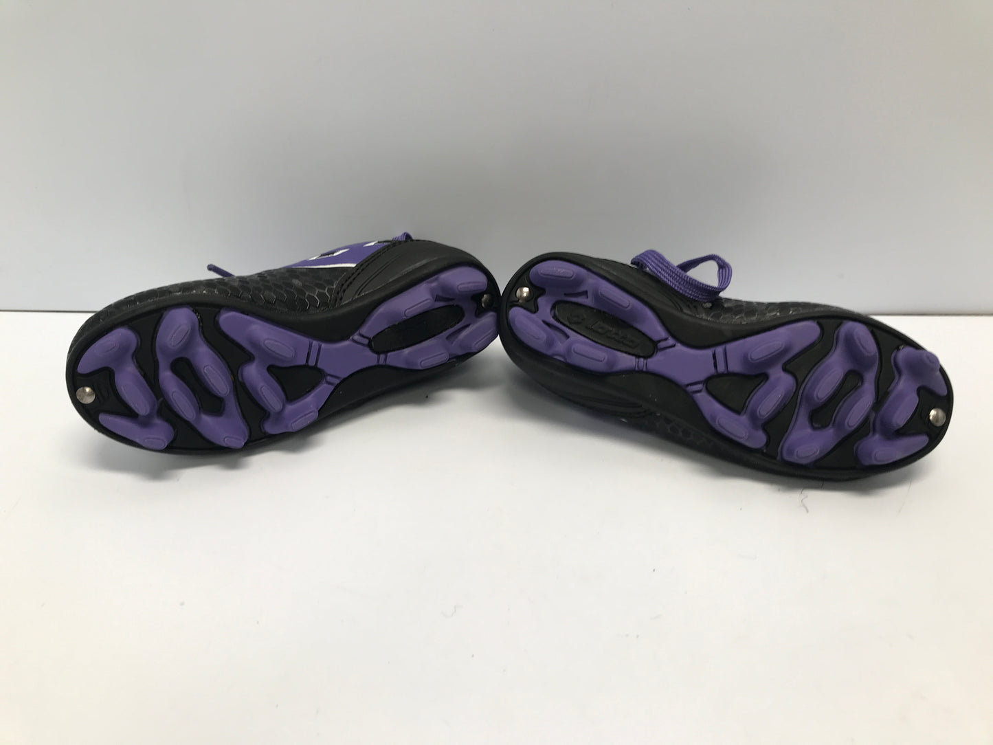 Soccer Shoes Cleats Child Toddler Size 8 Lotto Black Purple Like New