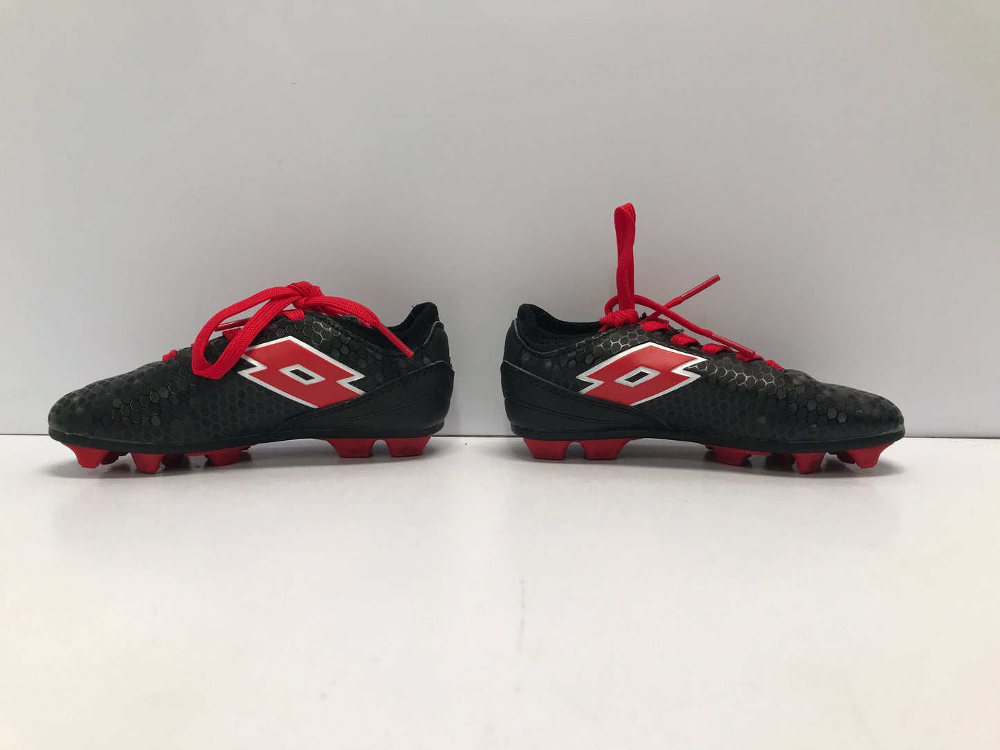 Soccer Shoes Cleats Child Toddler Size 9 Lotto Black Red Like New