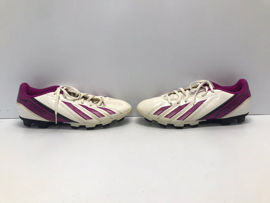 Soccer Shoes Cleats Ladies Size 8 Adidas White Purple Like New