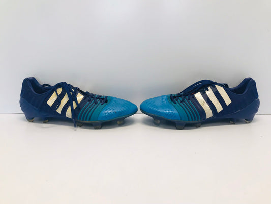 Soccer Shoes Cleats Men's Size 10 Adidas Champion League Blue on Blue Outstanding Quality Few Marks