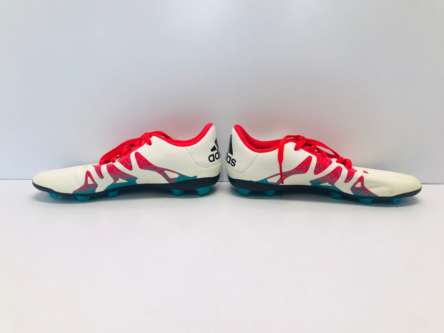 Soccer Shoes Cleats Men's Size 6.5 Adidas White Coral Teal