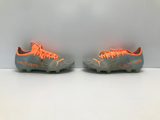 Soccer Shoes Cleats Men's Size 8 Puma Ultra Grey Tangerine Excellent