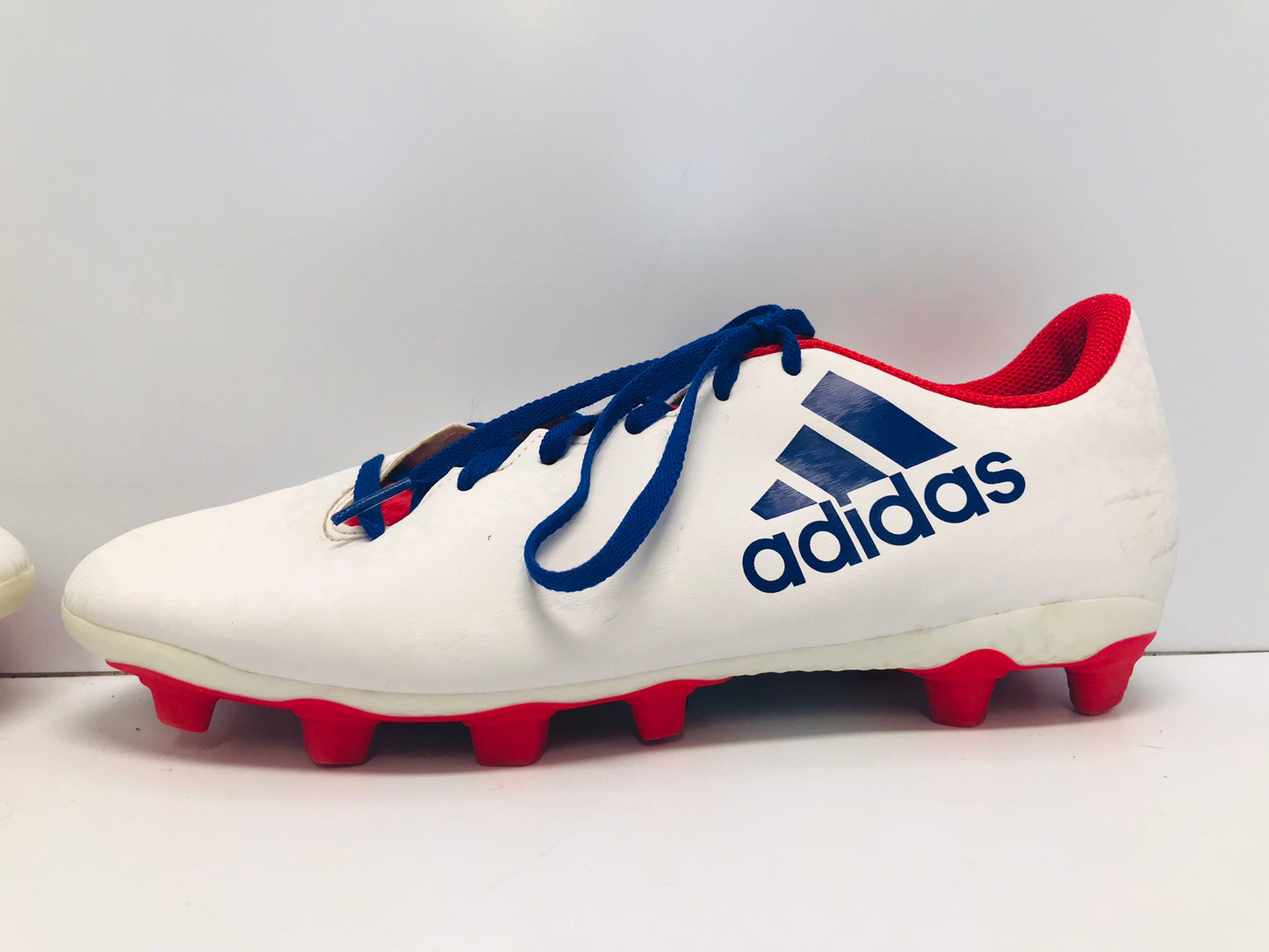 Soccer Shoes Cleats Men's Size 9.5 Adidas X White Red Blue Excellent