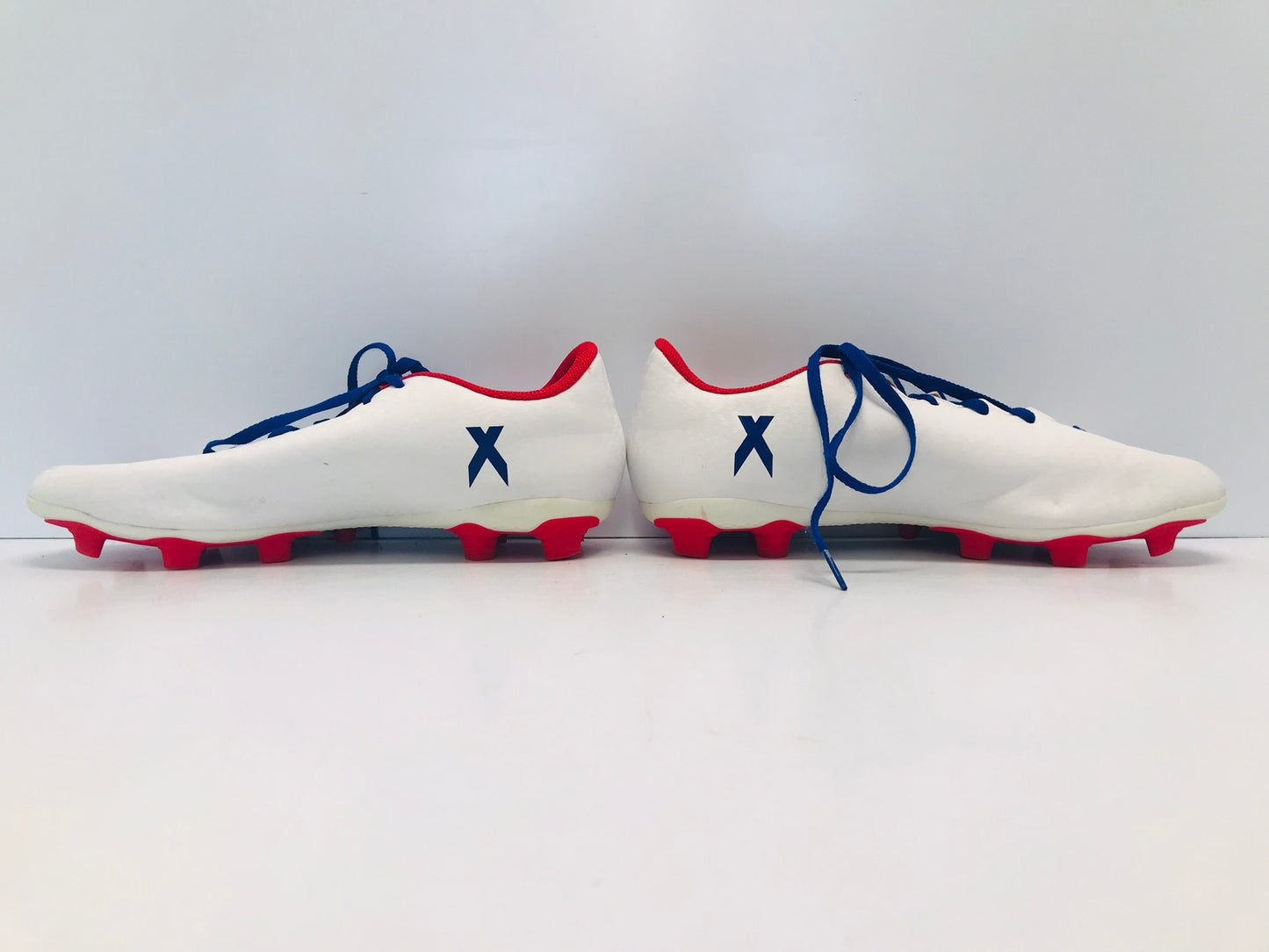 Soccer Shoes Cleats Men's Size 9.5 Adidas X White Red Blue Excellent