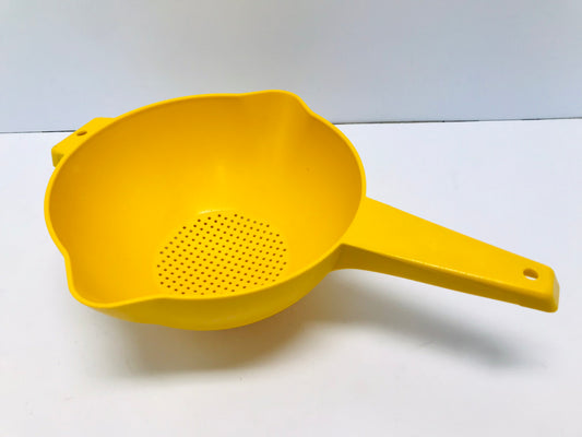 Tupperware Vintage 1970's Yellow Strainer Large 8 Inch
