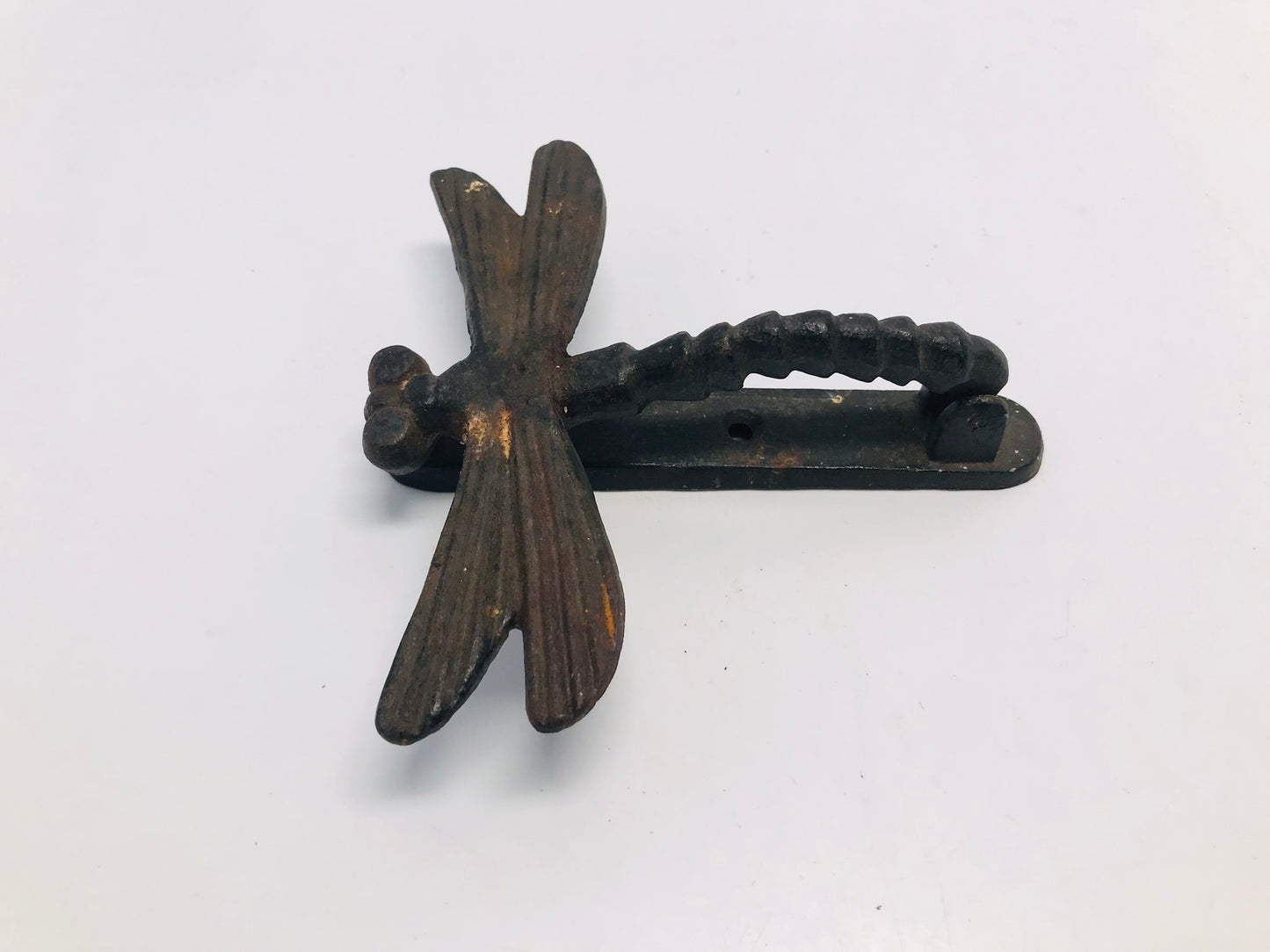 Vintage 6 inch Cast Iron Dragon Fly Door Knocker RARE