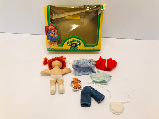 Vintage Toys 1984 Cabbage Patch Playmate Mini Soft Doll and Accessories