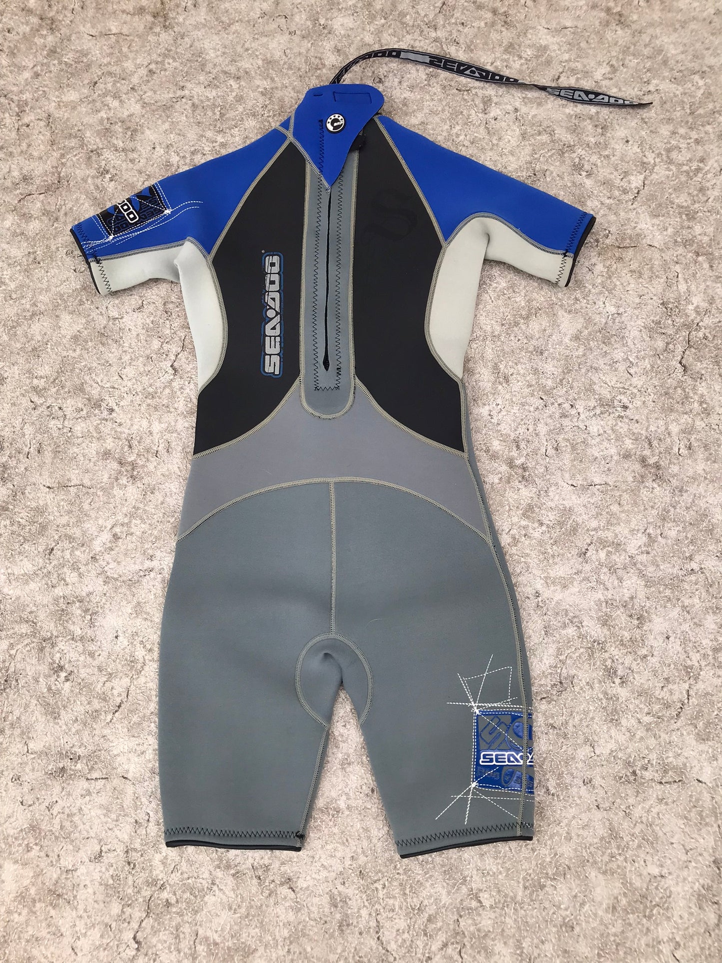 Wetsuit Child Size 10 SeaDoo 2-3 mm Neoprene Blue Grey New