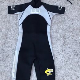 Wetsuit Child Size 12 Banana Bite 2-3 mm Neoprene Black Grey New Demo Model