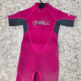 Wetsuit Child Size 3 O'neill Fushia Black 2-3 mm Neoprene Excellent