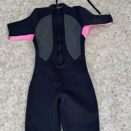 Wetsuit Ladies Size 10 Ventana 2-3 mm Neoprene Black Pink Like New