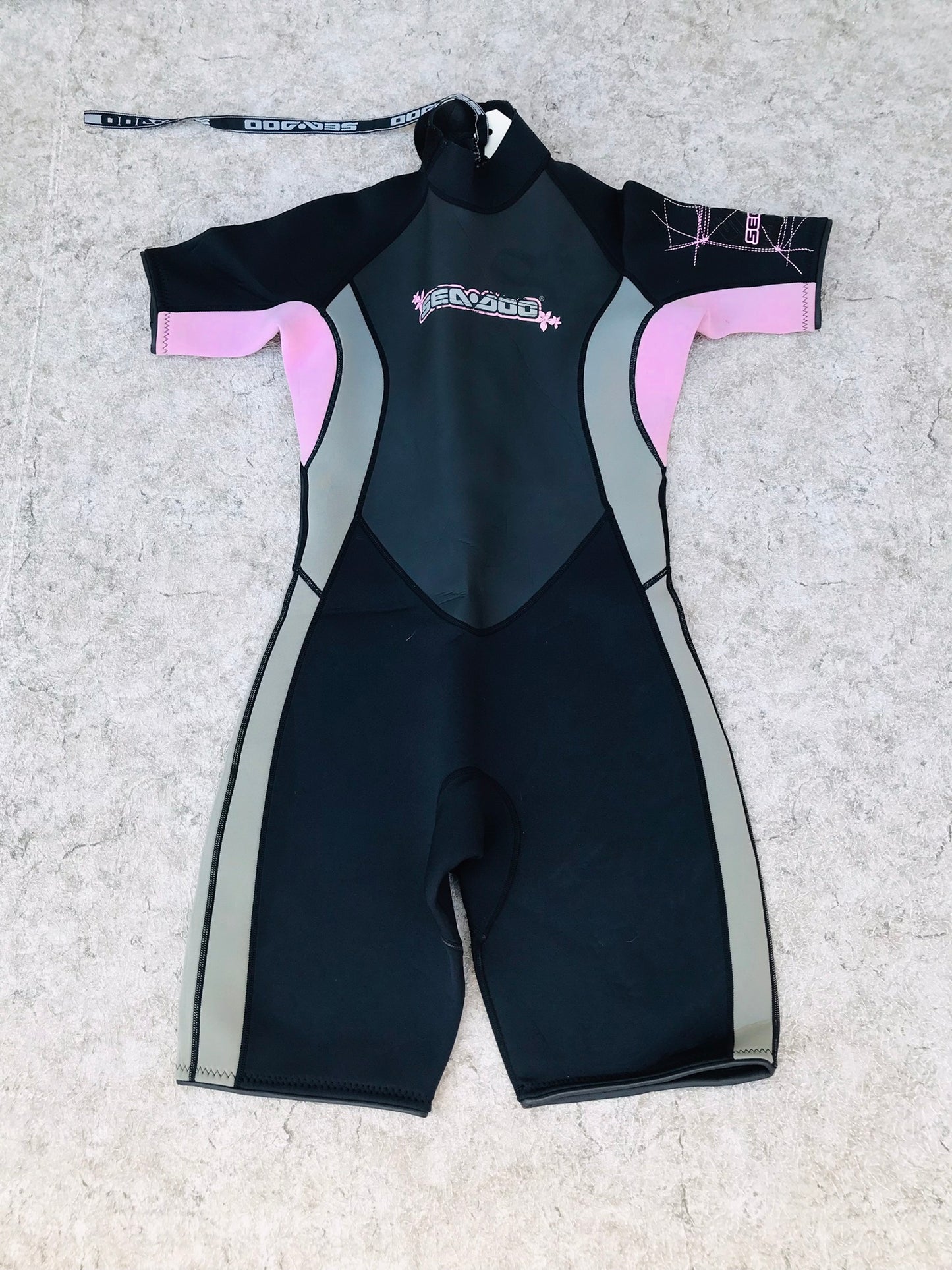 Wetsuit Ladies Size 11-12 Sea Doo 2-3 mm  Black Pink Excellent