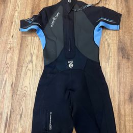 Wetsuit Ladies Size 11-12 Sea Doo 2-3 mm Neoprene Kayak Surf Paddle Board Canoe Black Blue New Demo