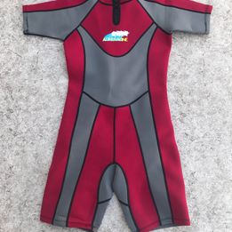 Wetsuit Ladies Size 12 Large Adrenaline Black Grey Red 2-3 mm Neoprene Excellent