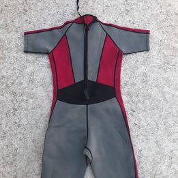 Wetsuit Ladies Size 12 Large Adrenaline Black Grey Red 2-3 mm Neoprene Excellent
