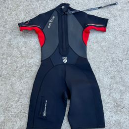 Wetsuit Ladies Size 9-10 Sea Doo 2-3 mm Black White Red Kayak Surf Dive Paddle Board Swim Like New