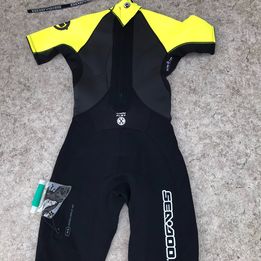 Wetsuit Ladies Size 9-10 Sea Doo Black Yellow 2-3 mm Excellent