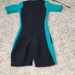 Wetsuit Ladies Size Small Tiki Black Teal 2-3 mm Neoprene Excellent