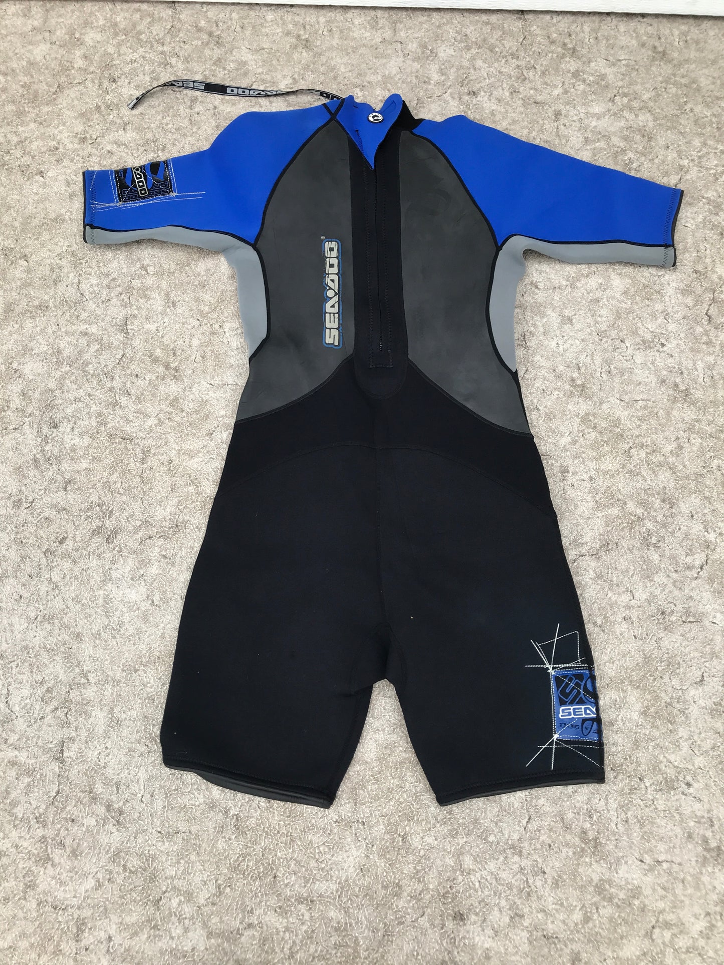 Wetsuit men’s size XL Sea Doo blue black grey 2-3 mm neoprene surf kayak paddleboard ski doo Like New