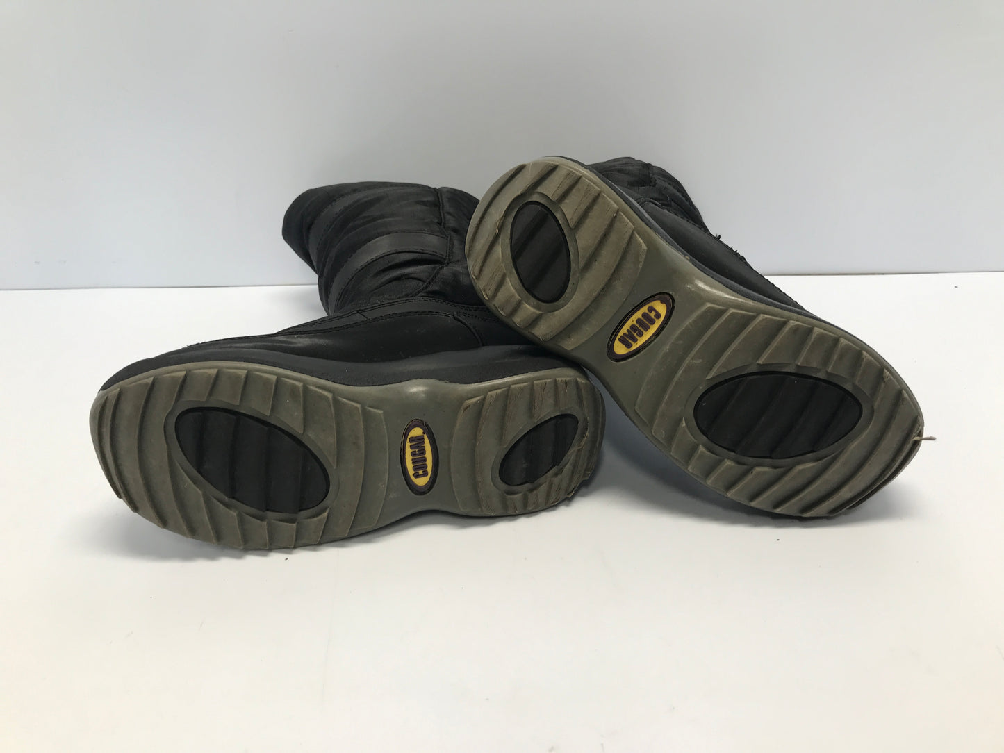 Winter Boots Child Size 12 Cougar Black Fleece Lined Easy off and on