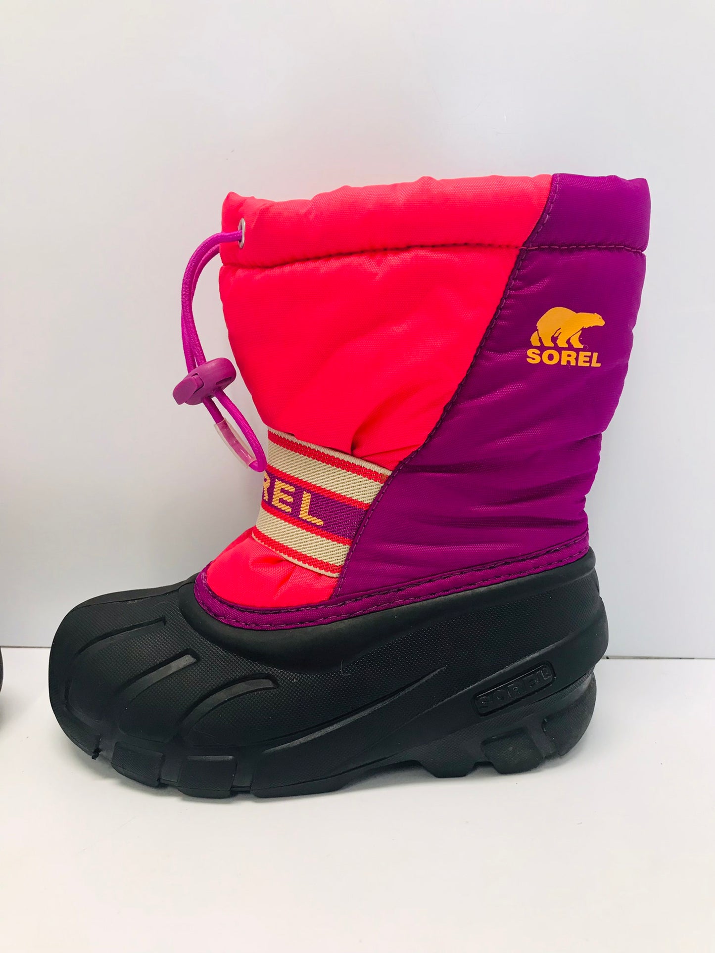 Winter Boots Child Size 12 Sorel Pink Purple With Liner Like New