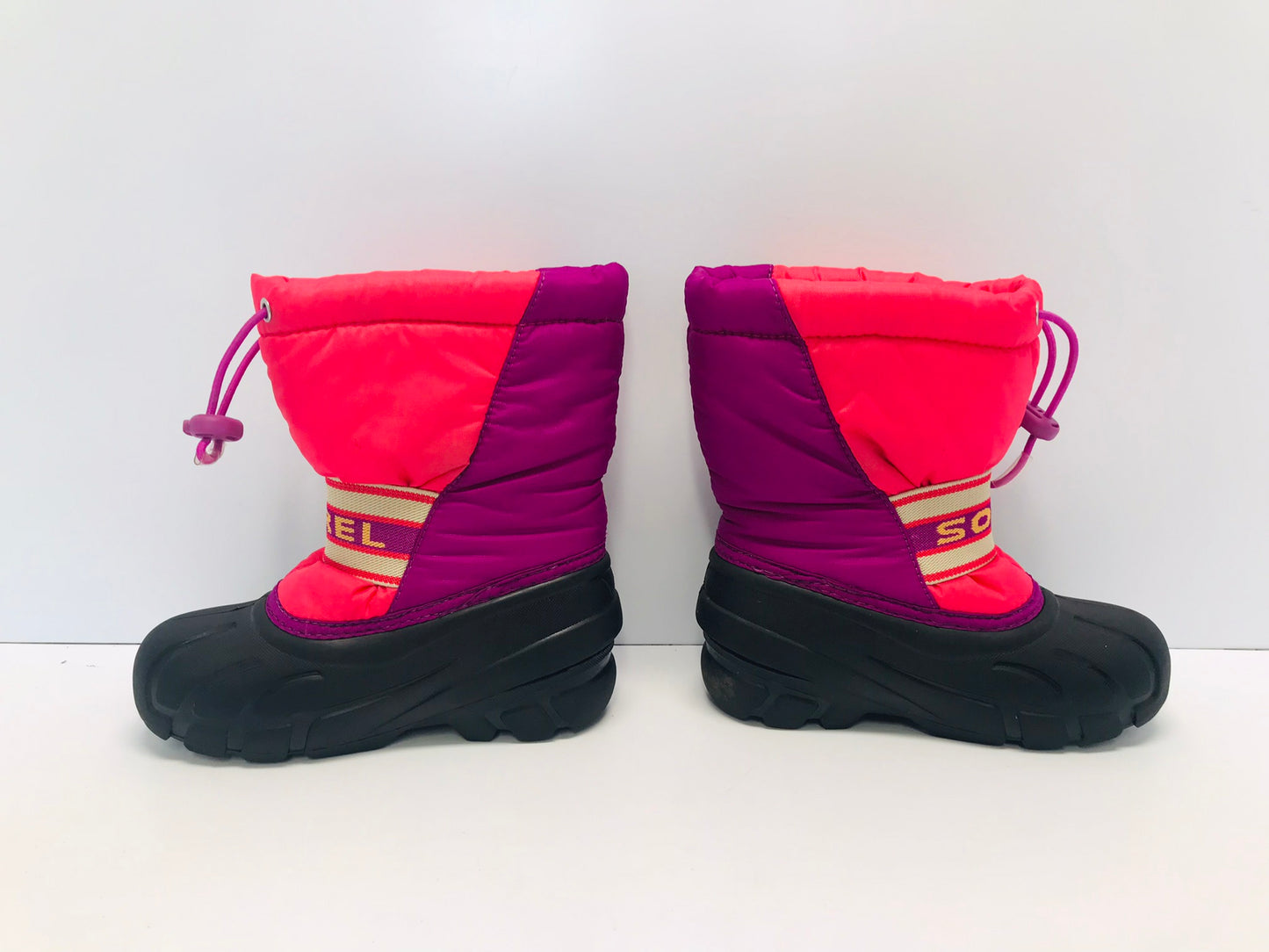 Winter Boots Child Size 12 Sorel Pink Purple With Liner Like New