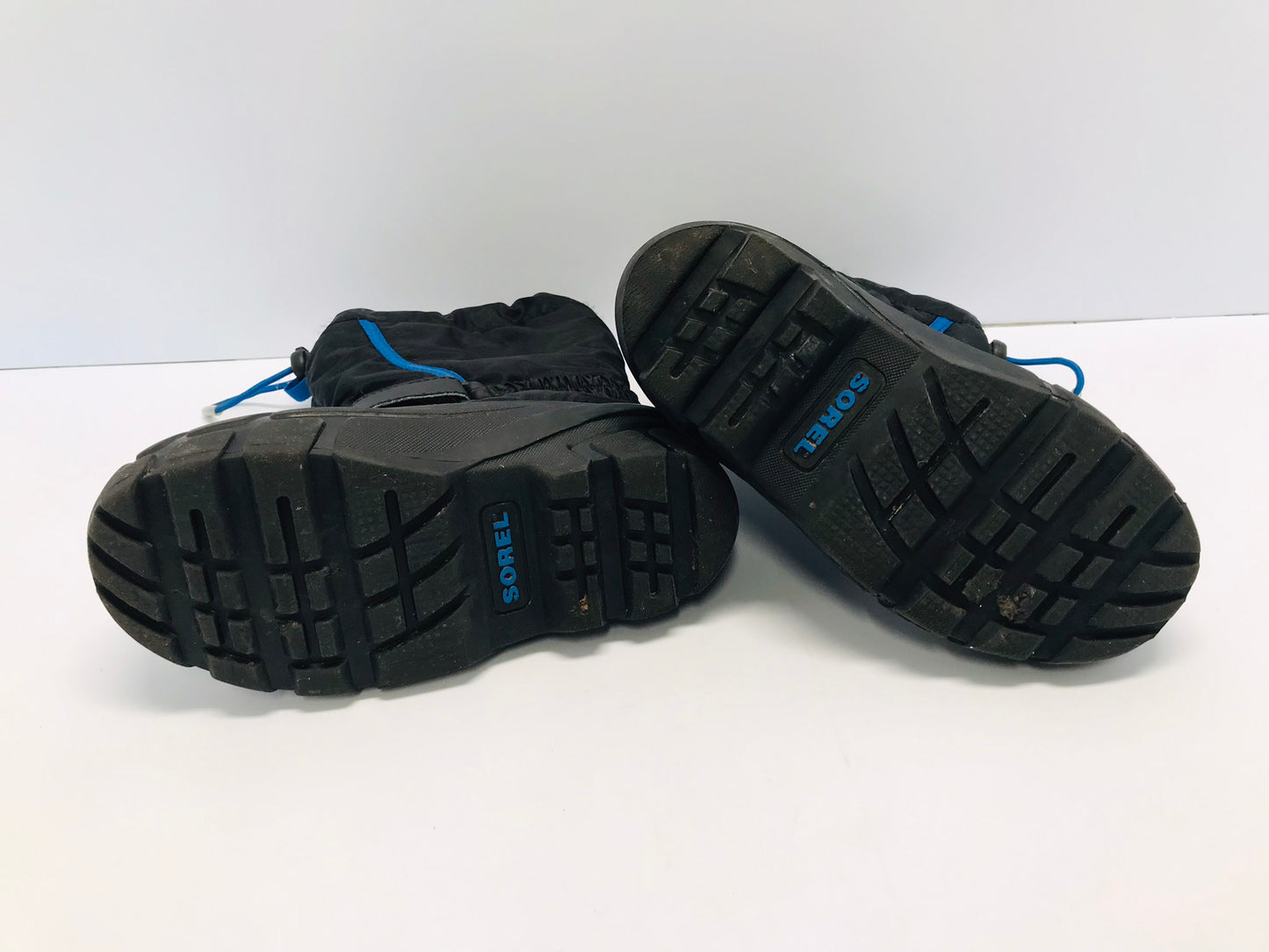 Winter Boots Child Size 13 Sorel Waterproof Rubber Soles With Liners Blue Black